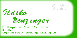 ildiko menzinger business card